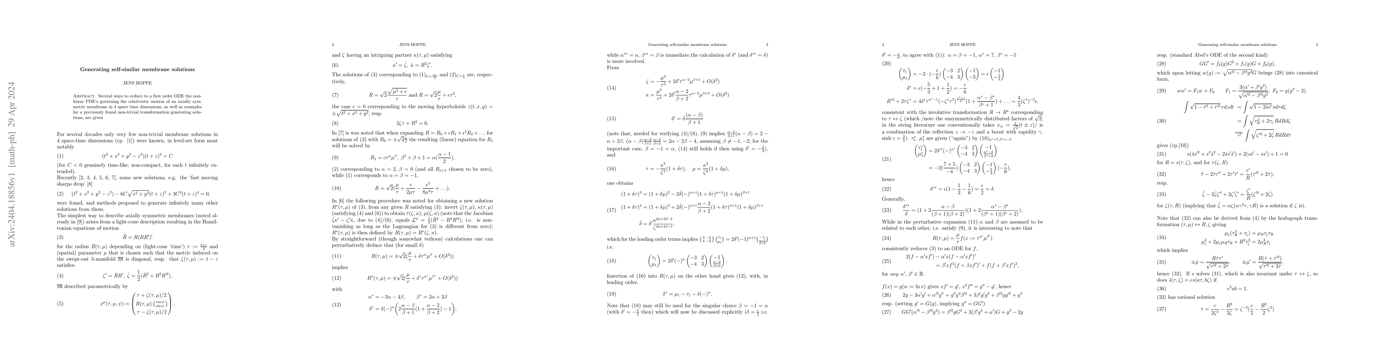 Thumbnail for Generating self-similar membrane solutions