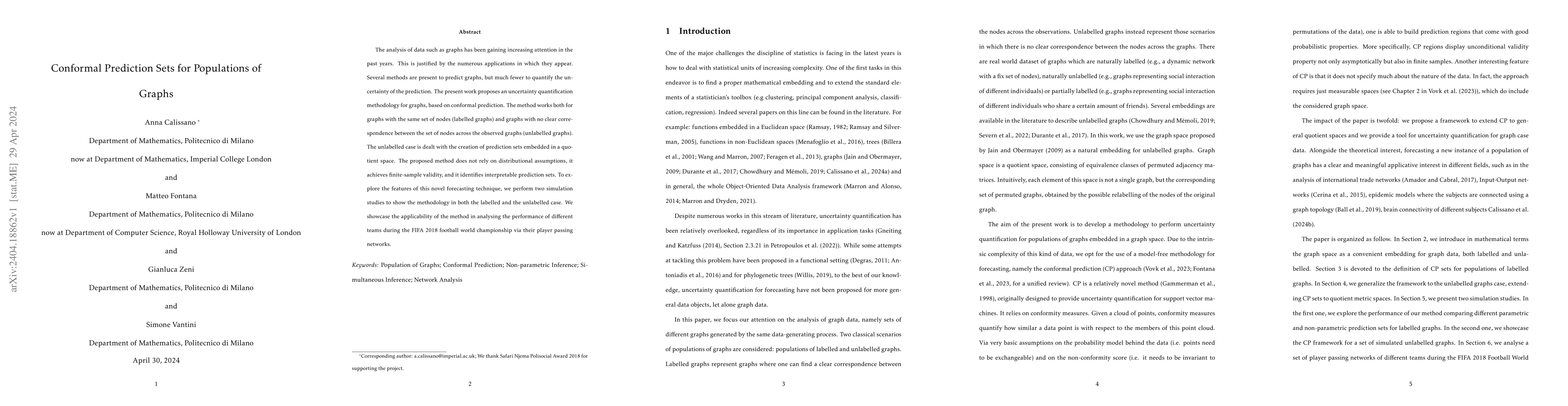 Thumbnail for Conformal Prediction Sets for Populations of Graphs