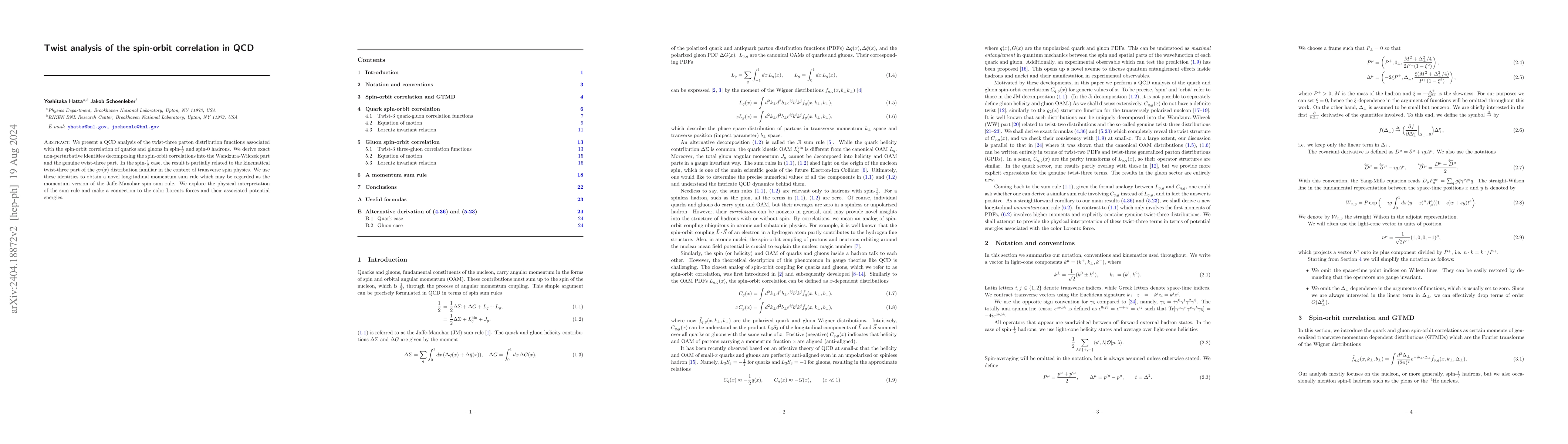 Thumbnail for Twist analysis of the spin-orbit correlation in QCD