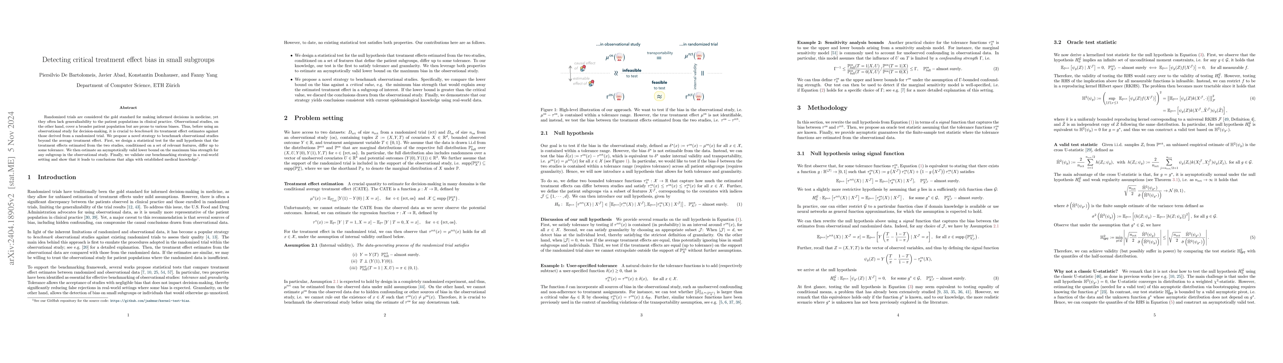Thumbnail for Detecting critical treatment effect bias in small subgroups