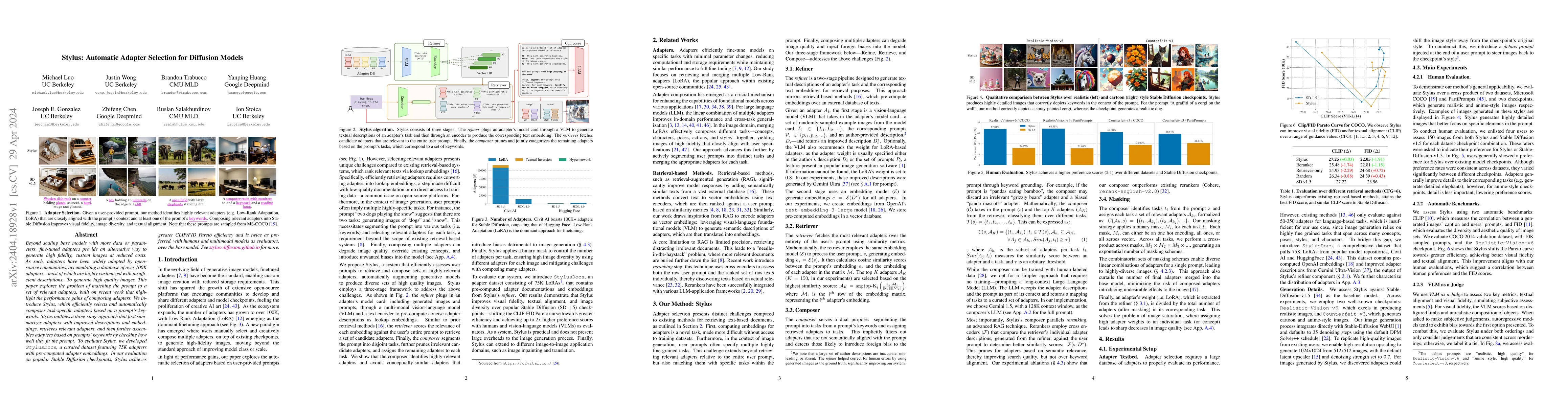 Thumbnail for Stylus: Automatic Adapter Selection for Diffusion Models