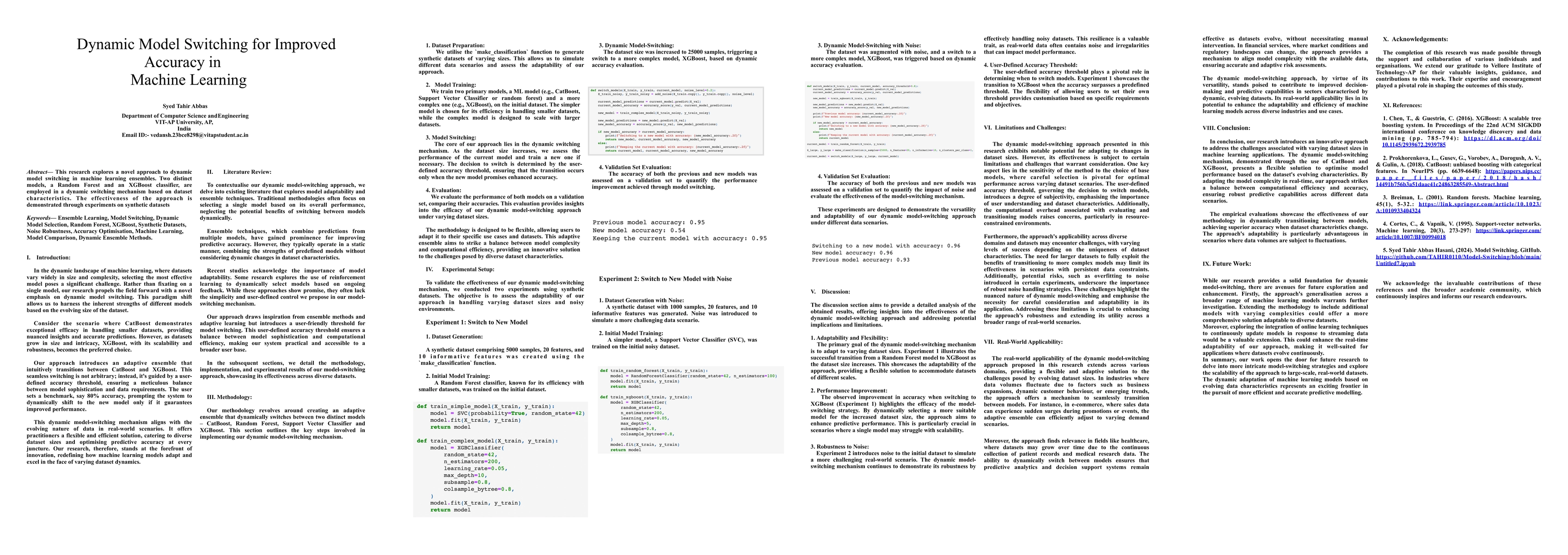 Thumbnail for Dynamic Model Switching for Improved Accuracy in Machine Learning