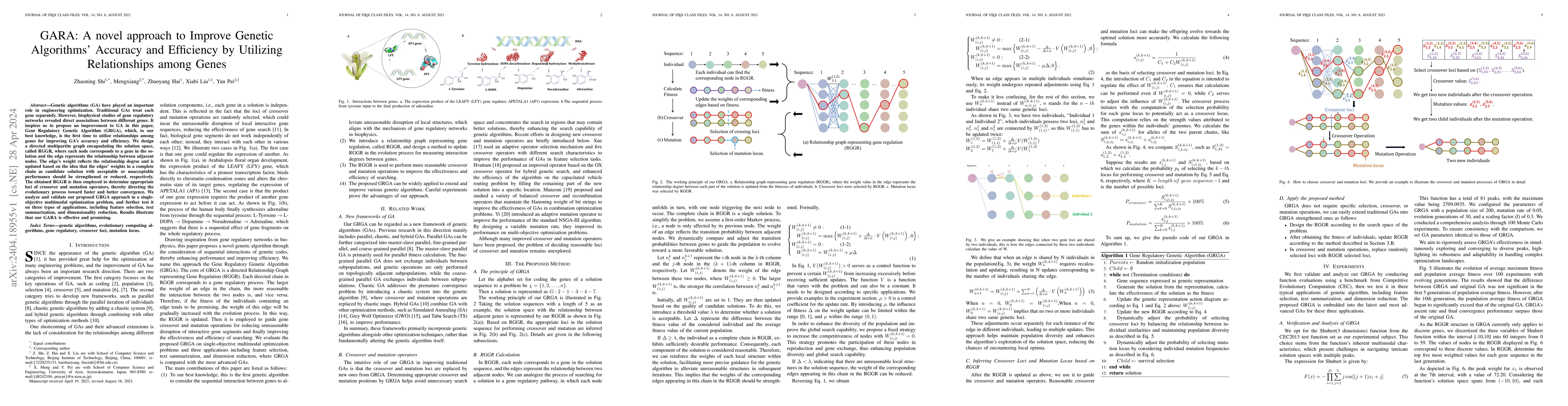 Thumbnail for GARA: A novel approach to Improve Genetic Algorithms' Accuracy and
  Efficiency by Utilizing Relationships among Genes