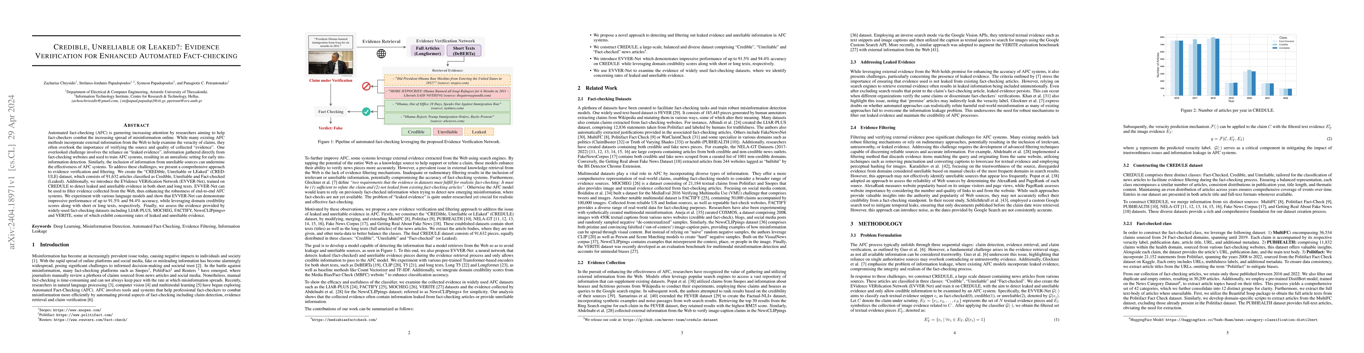 Thumbnail for Credible, Unreliable or Leaked?: Evidence Verification for Enhanced
  Automated Fact-checking