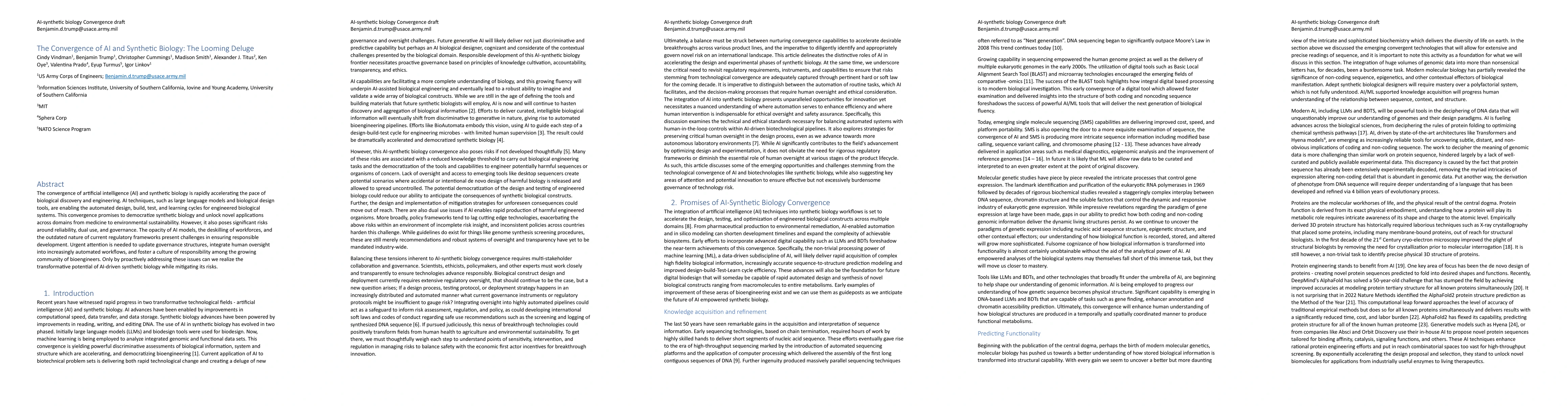 Thumbnail for The Convergence of AI and Synthetic Biology: The Looming Deluge
