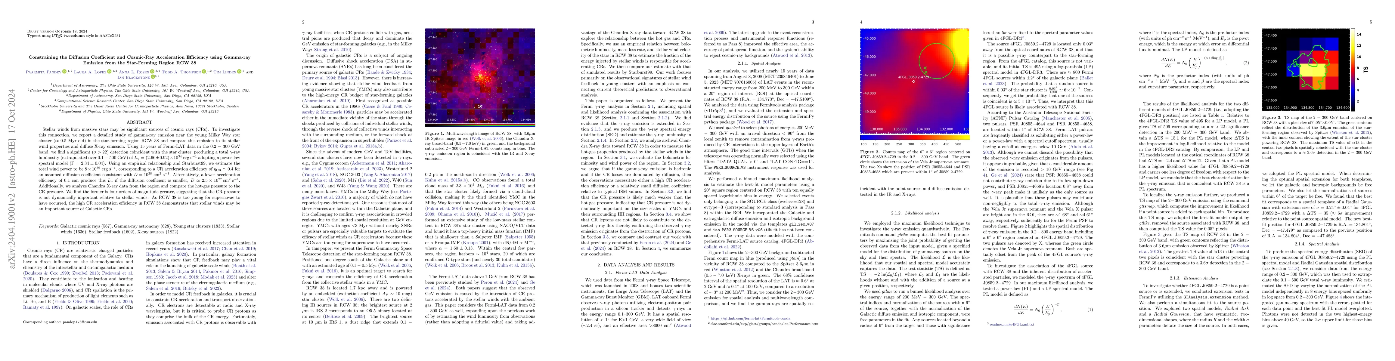 Thumbnail for Gamma-ray Emission from a Young Star Cluster in the Star-Forming Region
  RCW 38