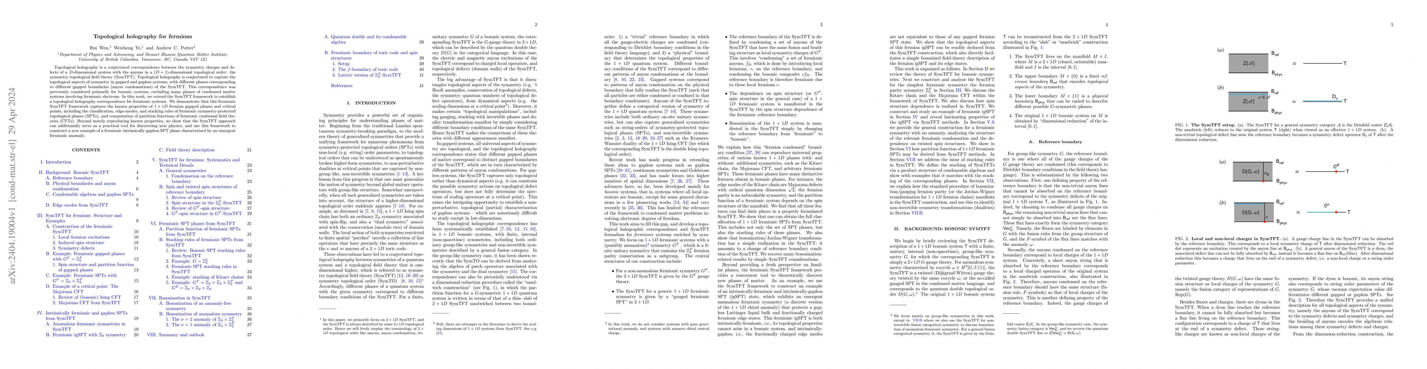 Thumbnail for Topological holography for fermions