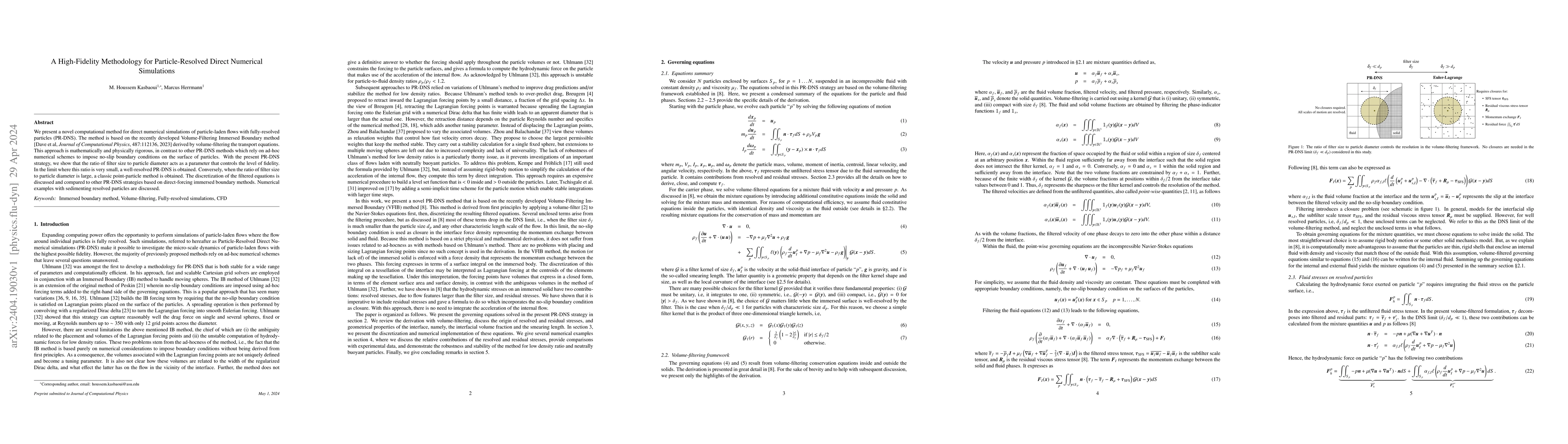 Thumbnail for A High-Fidelity Methodology for Particle-Resolved Direct Numerical
  Simulations