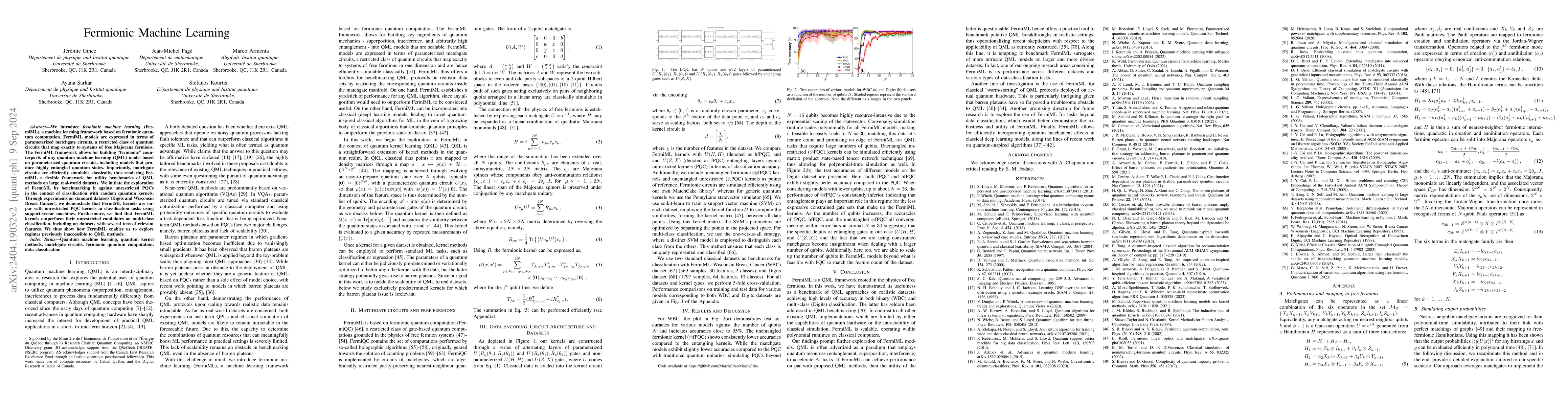 Thumbnail for Fermionic Machine Learning