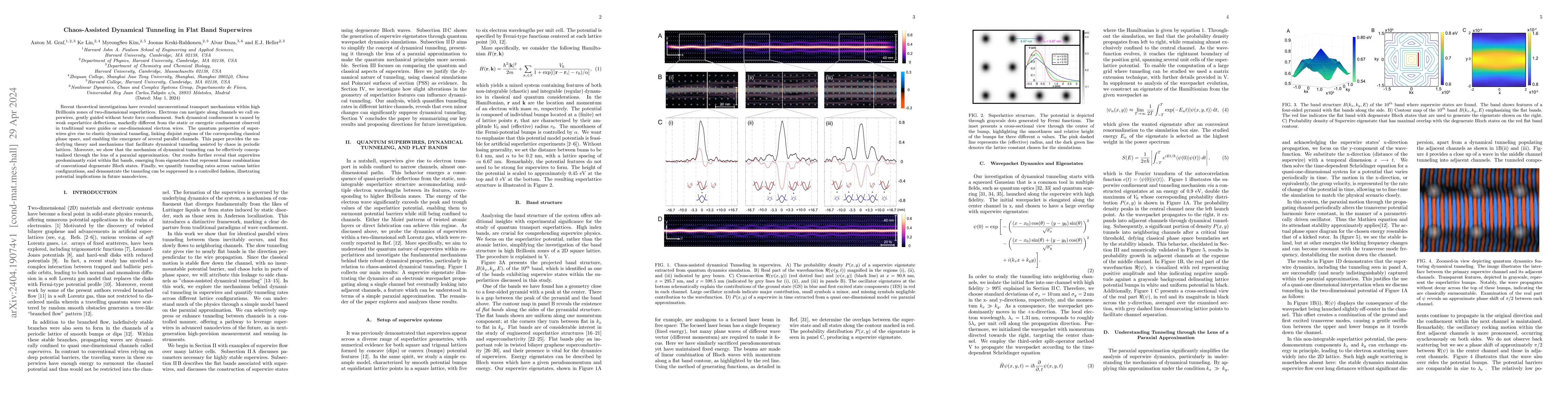 Thumbnail for Chaos-Assisted Dynamical Tunneling in Flat Band Superwires