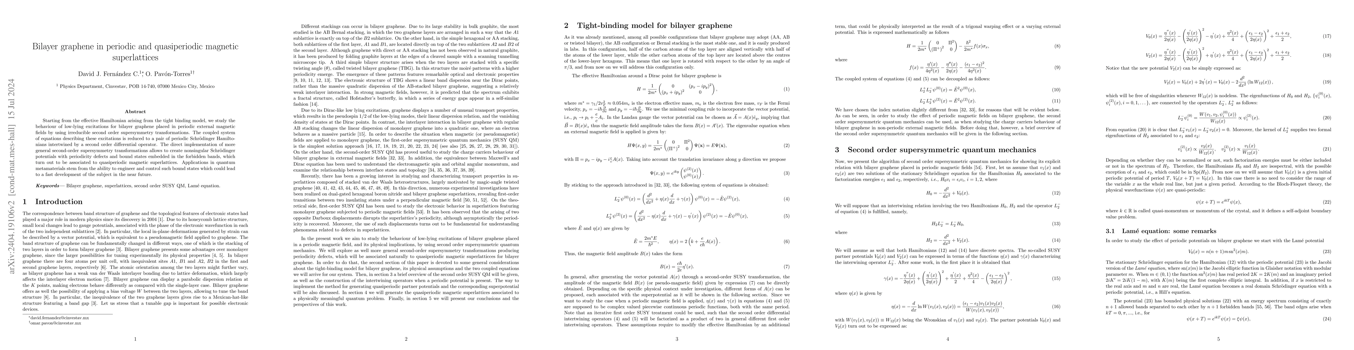 Thumbnail for Bilayer graphene in periodic and quasiperiodic magnetic superlattices