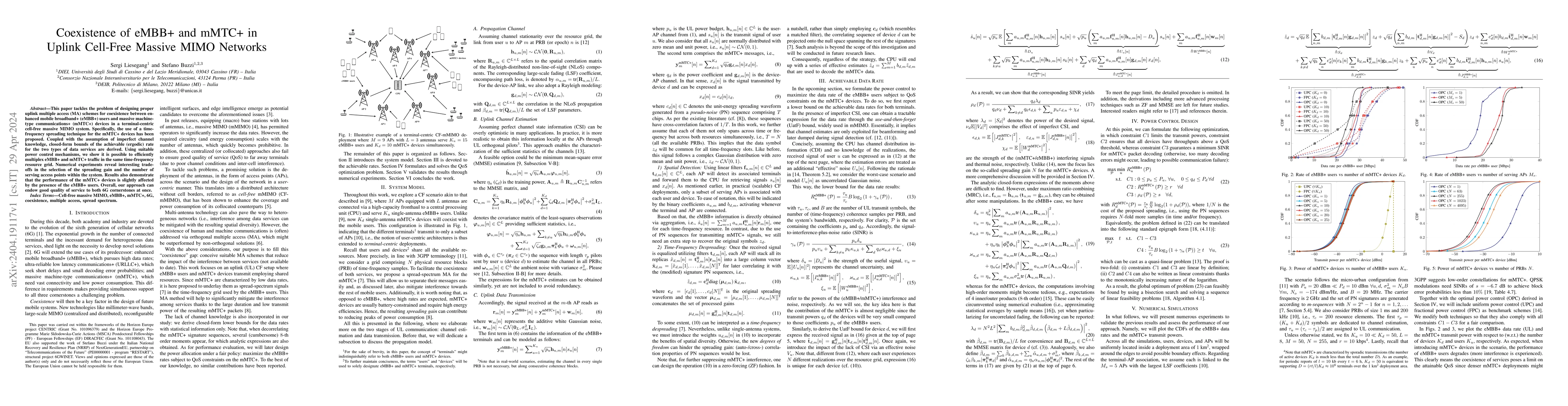 Thumbnail for Coexistence of eMBB+ and mMTC+ in Uplink Cell-Free Massive MIMO Networks