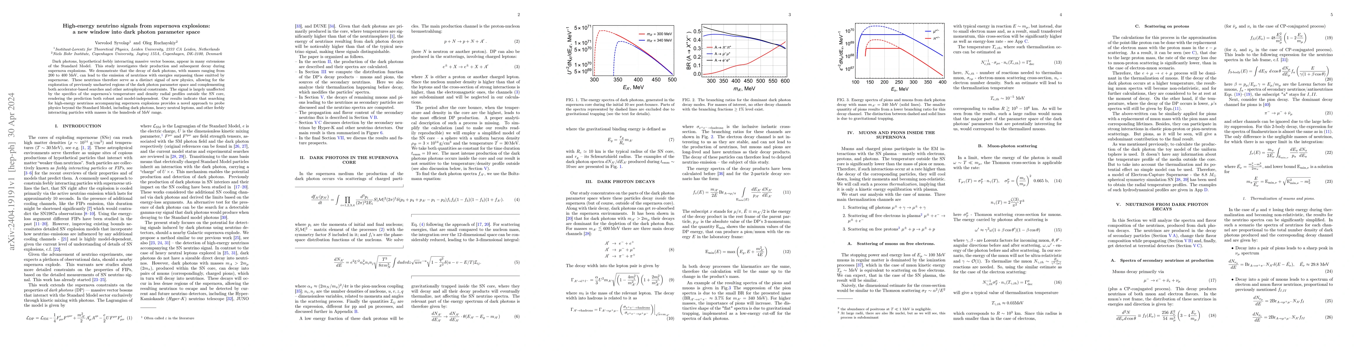 Thumbnail for High-energy neutrino signals from supernova explosions: a new window
  into dark photon parameter space