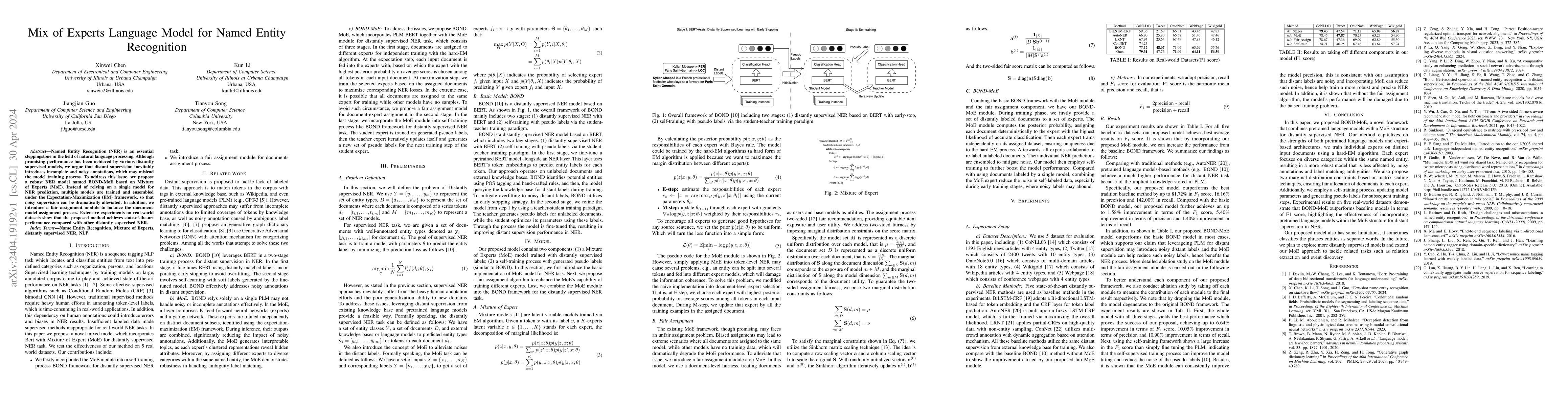 Thumbnail for Mix of Experts Language Model for Named Entity Recognition