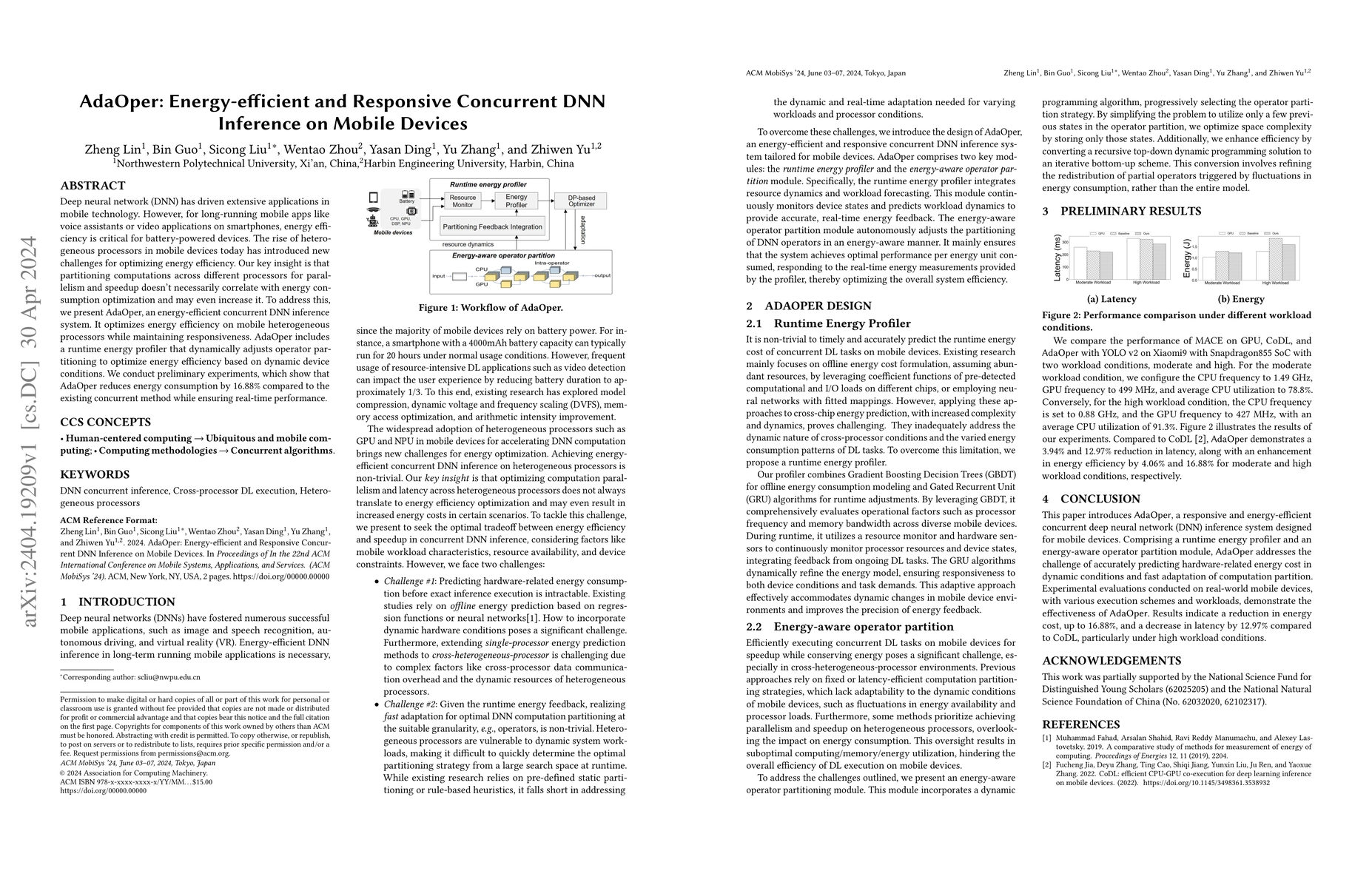 Thumbnail for AdaOper: Energy-efficient and Responsive Concurrent DNN Inference on
  Mobile Devices