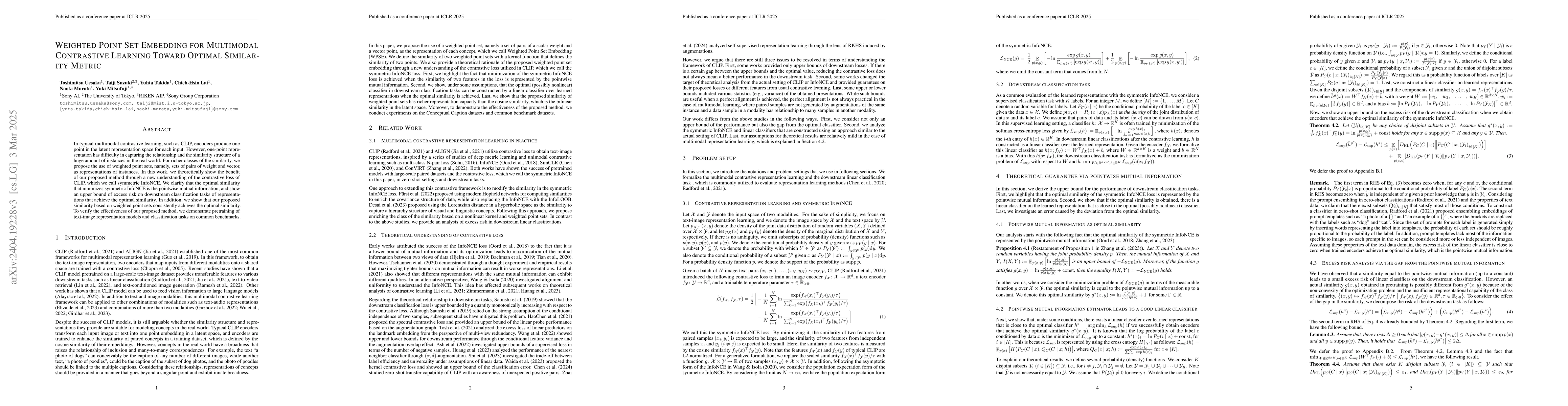 Thumbnail for Understanding Multimodal Contrastive Learning Through Pointwise Mutual
  Information