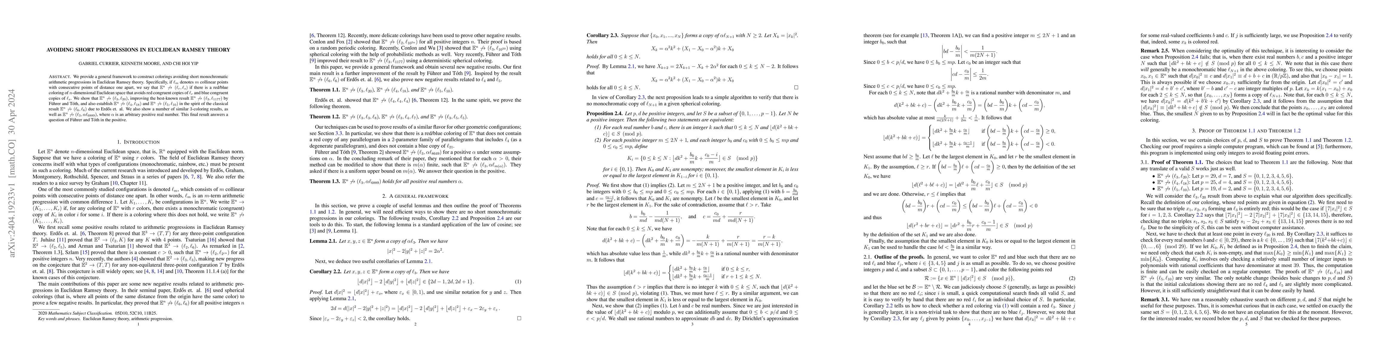 Thumbnail for Avoiding short progressions in Euclidean Ramsey theory