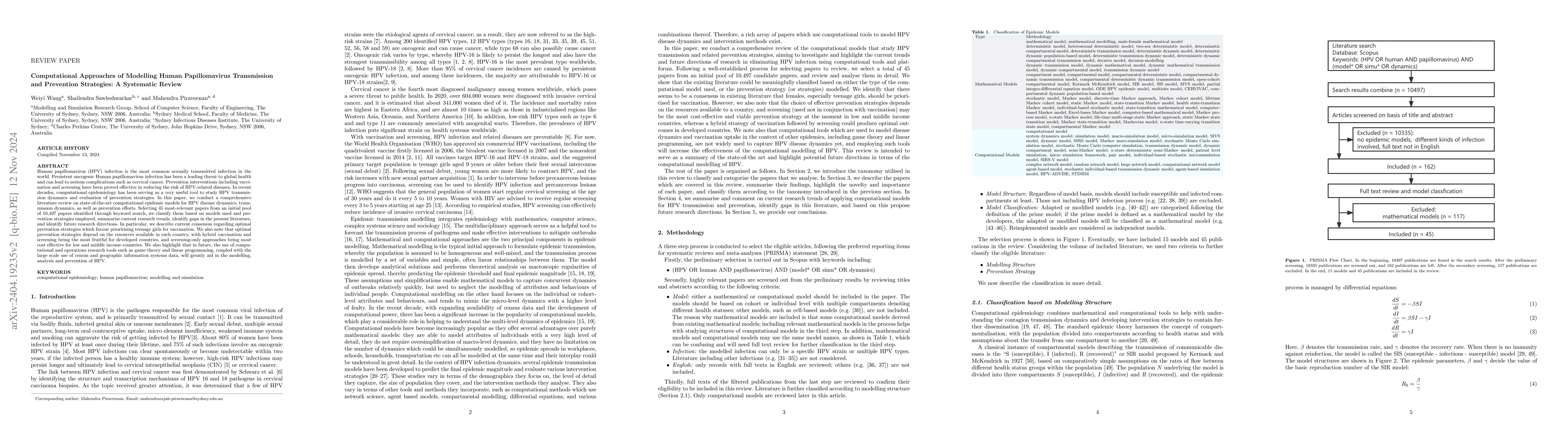 Thumbnail for Computational Approaches of Modelling Human Papillomavirus Transmission
  and Prevention Strategies: A Systematic Review