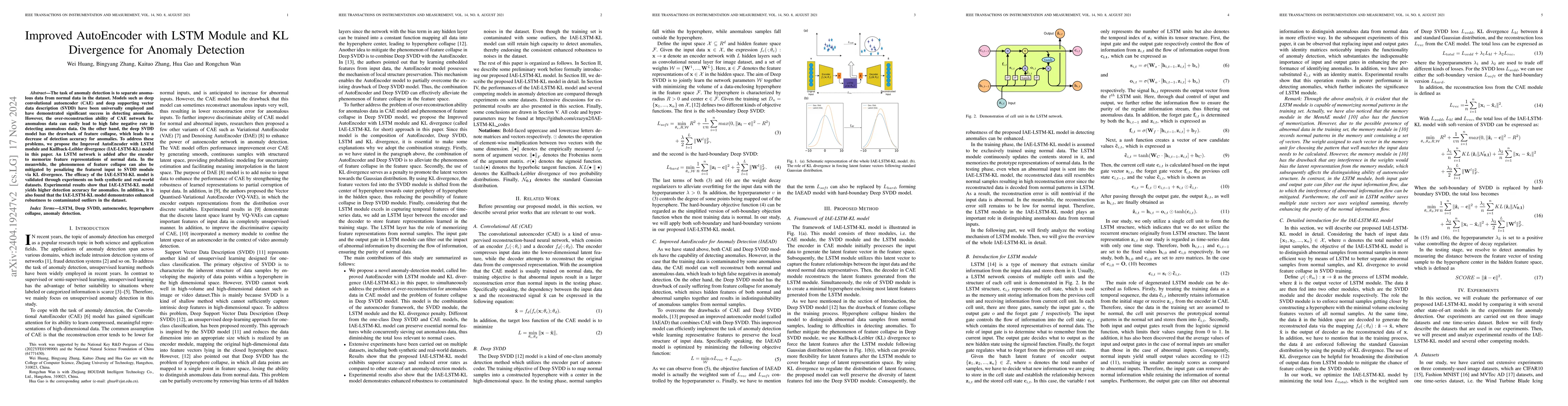 Thumbnail for Improved AutoEncoder with LSTM module and KL divergence
