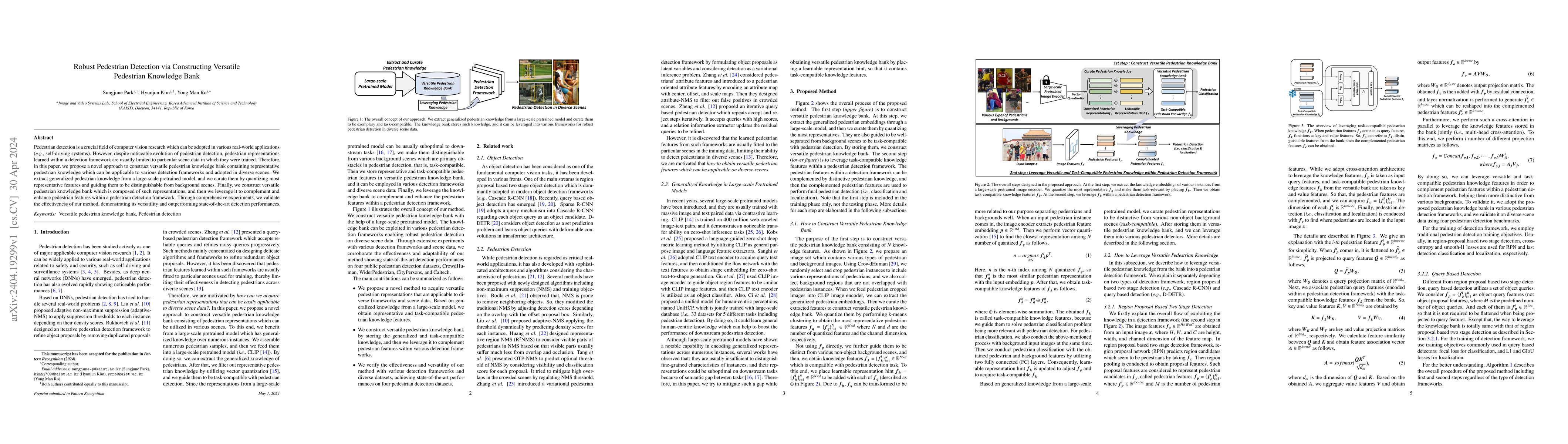 Thumbnail for Robust Pedestrian Detection via Constructing Versatile Pedestrian
  Knowledge Bank