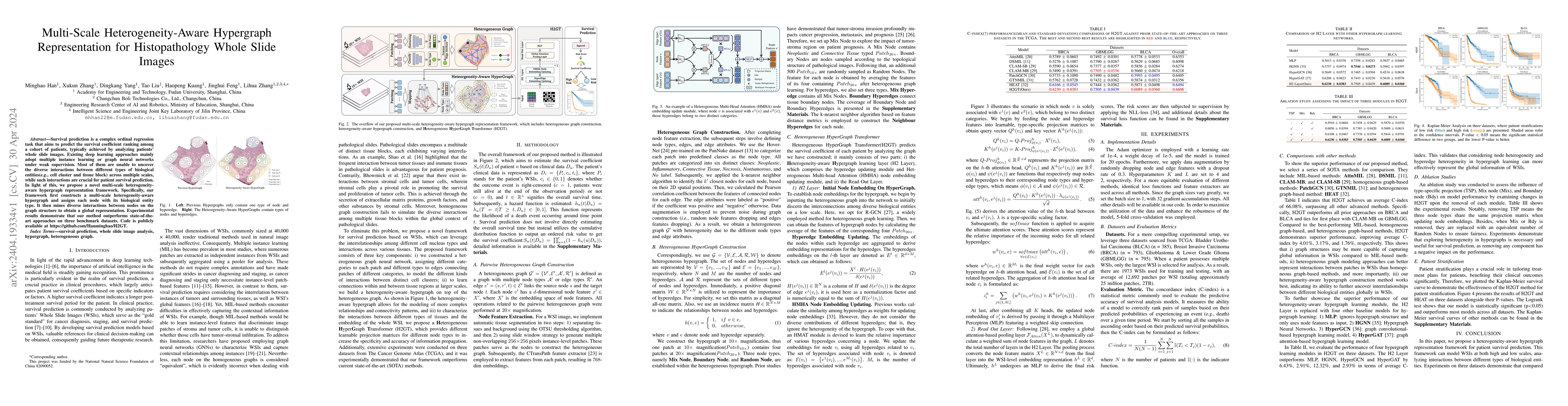 Thumbnail for Multi-Scale Heterogeneity-Aware Hypergraph Representation for
  Histopathology Whole Slide Images