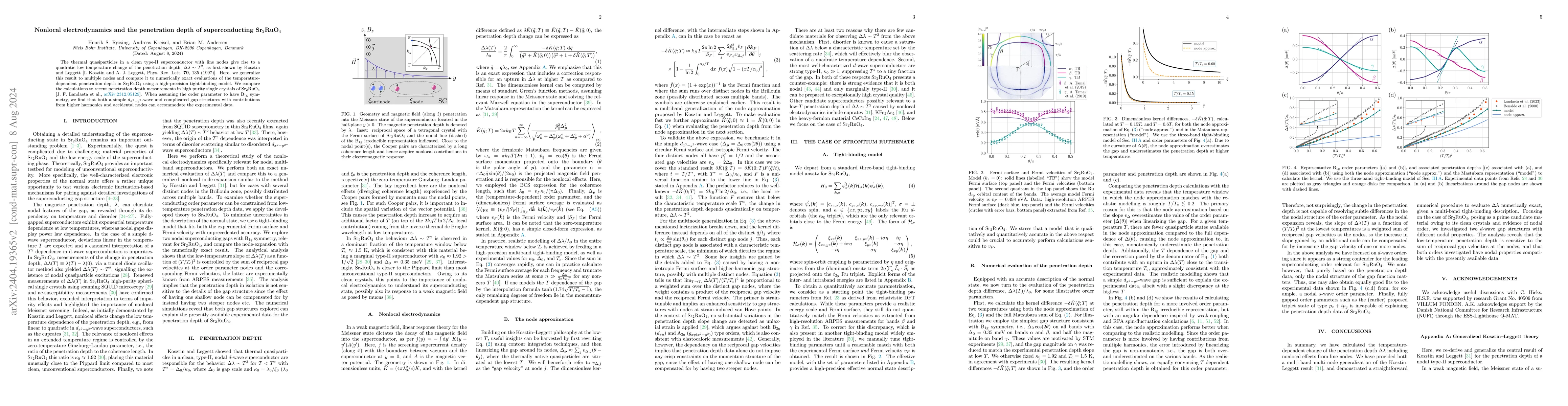 Thumbnail for Nonlocal electrodynamics and the penetration depth of superconducting
  Sr$_2$RuO$_4$