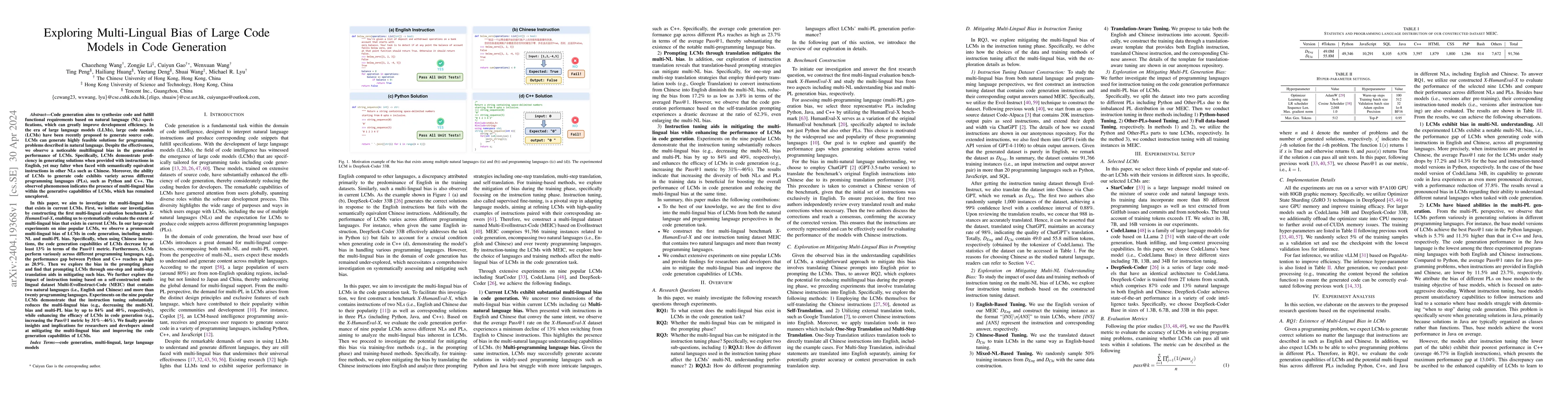Thumbnail for Exploring Multi-Lingual Bias of Large Code Models in Code Generation