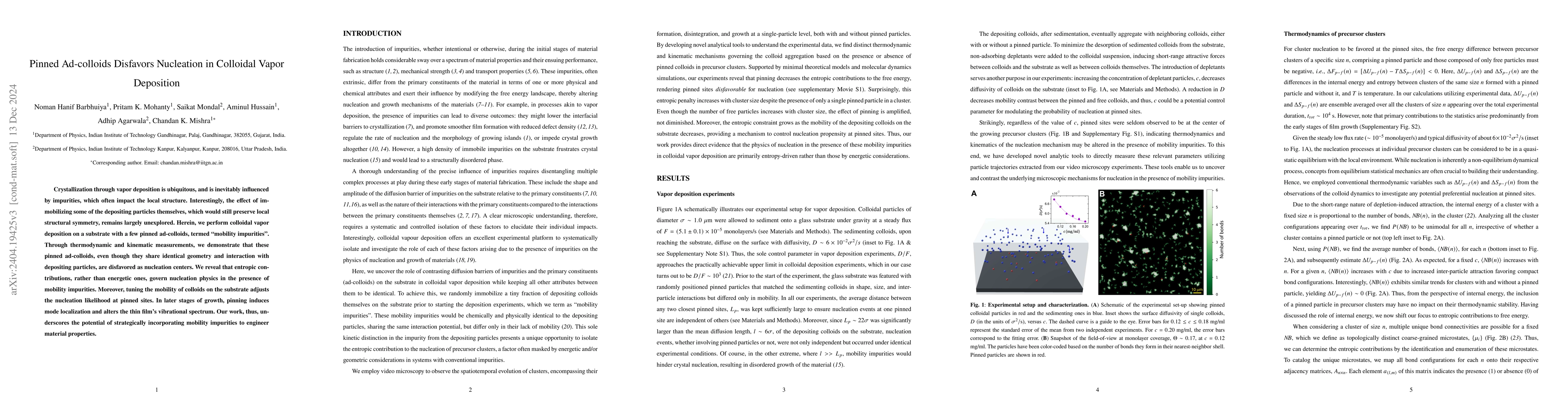 Thumbnail for Pinning Disfavors Nucleation in Colloidal Vapor Deposition