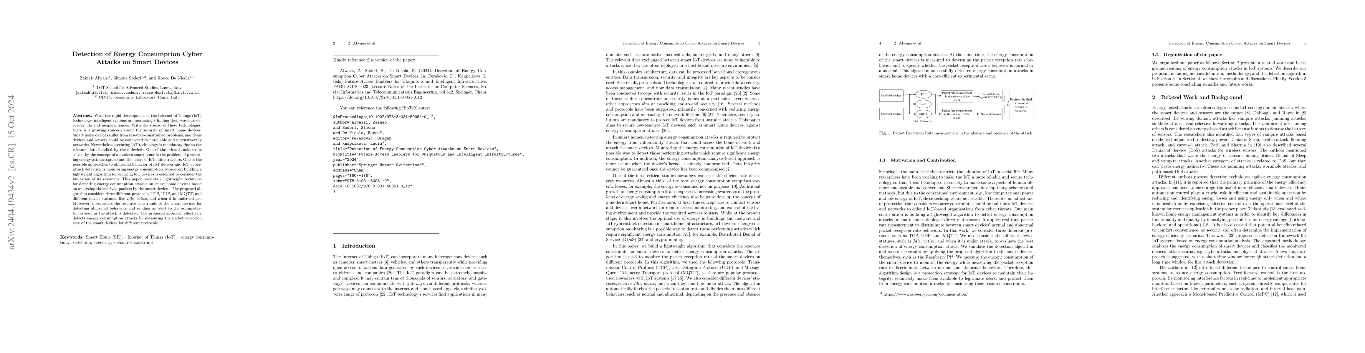 Thumbnail for Detection of Energy Consumption Cyber Attacks on Smart Devices