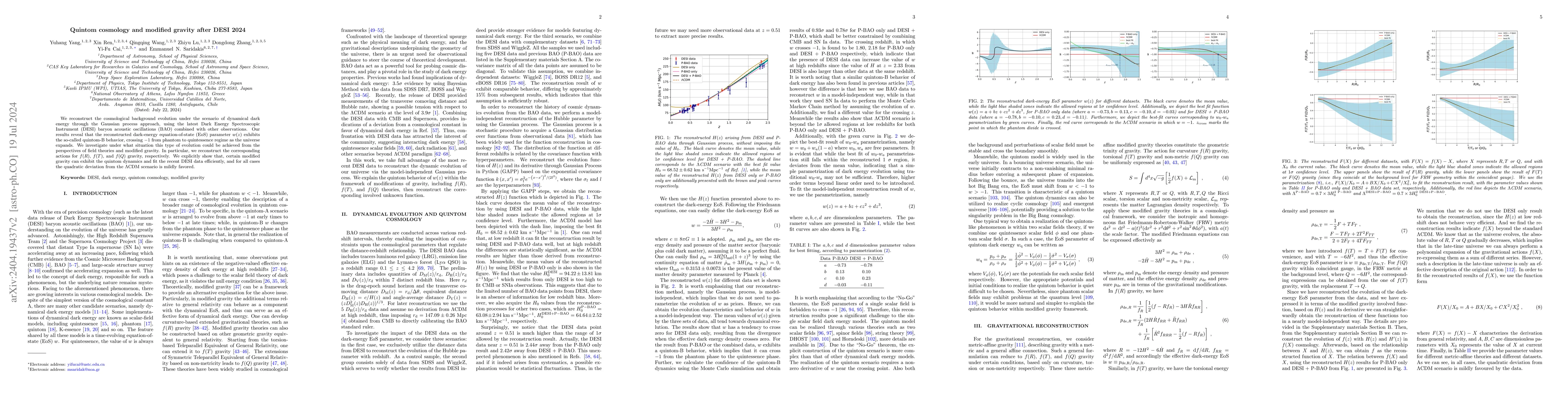 Thumbnail for Quintom cosmology and modified gravity after DESI 2024