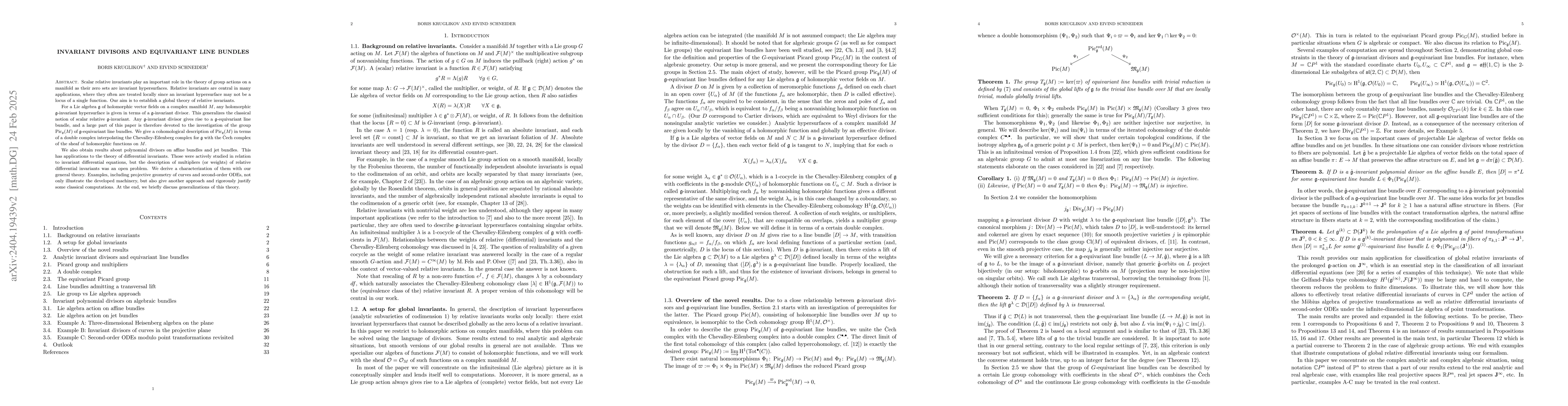 Thumbnail for Invariant divisors and equivariant line bundles
