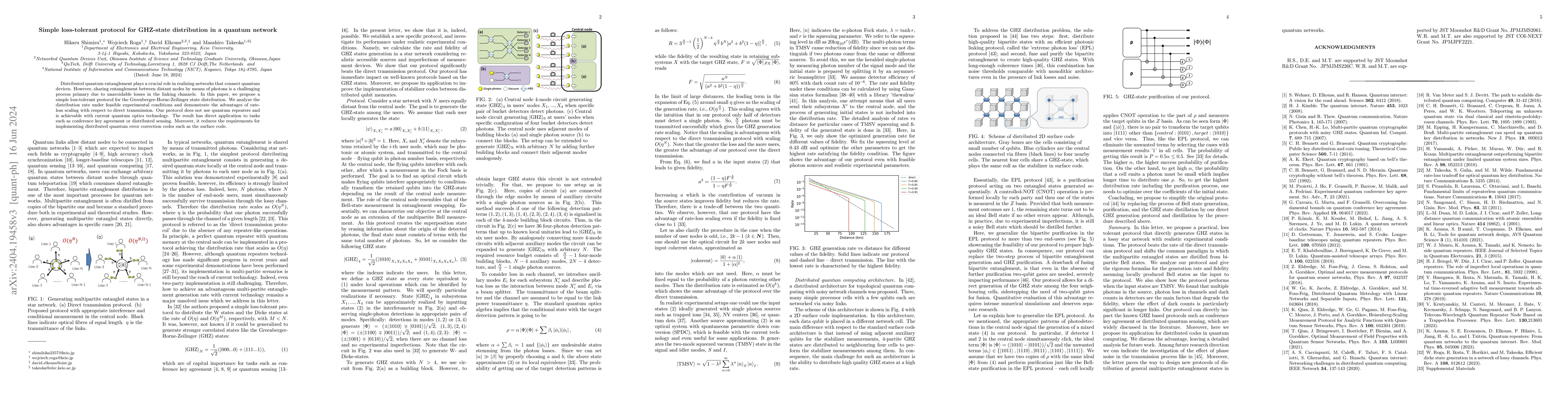 Thumbnail for Simple loss-tolerant protocol for GHZ-state distribution in a quantum
  network