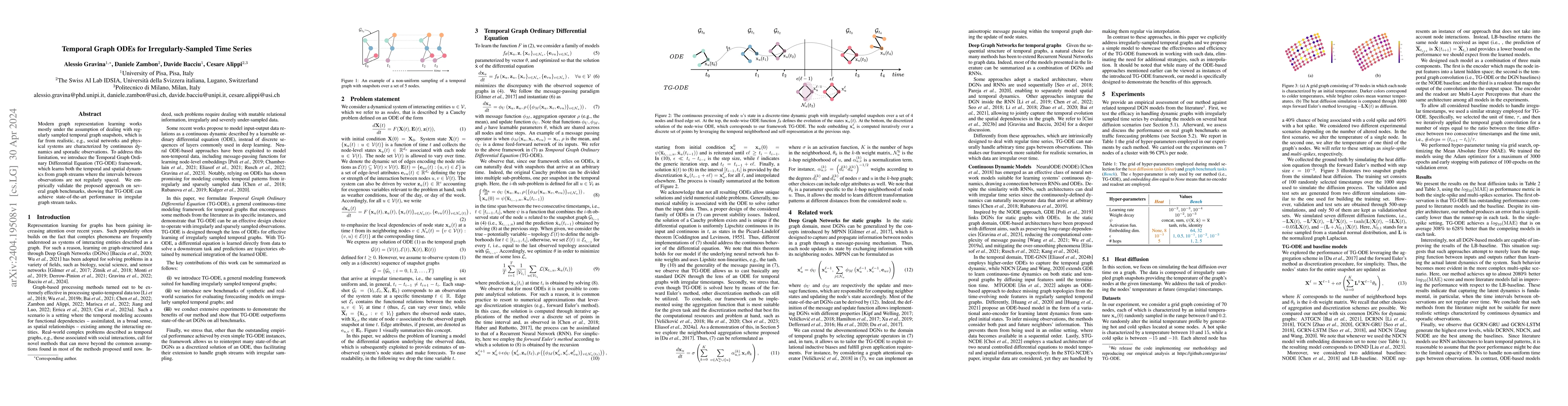 Thumbnail for Temporal Graph ODEs for Irregularly-Sampled Time Series