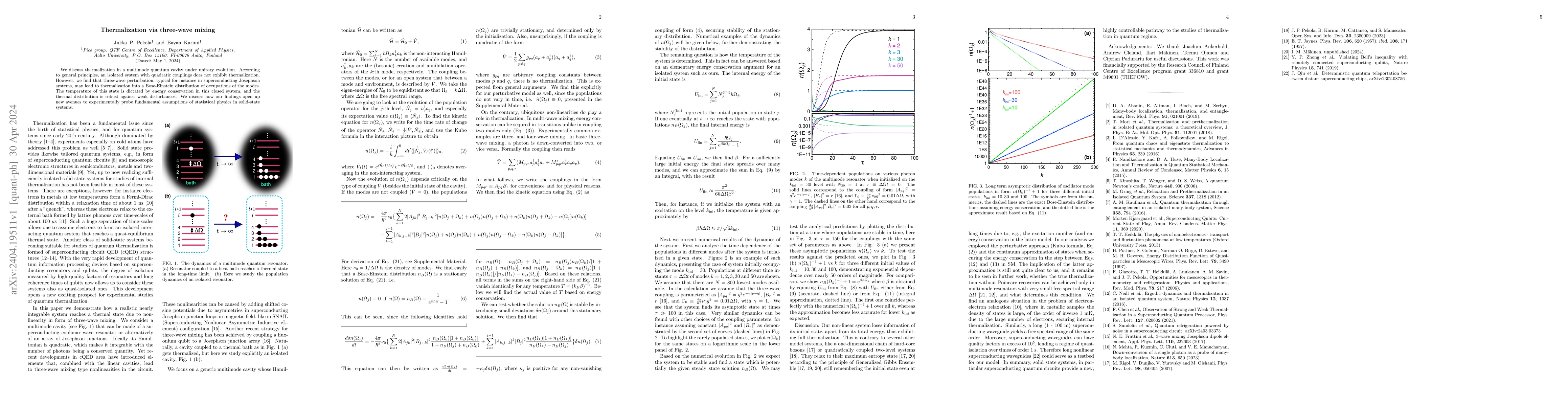 Thumbnail for Thermalization via three-wave mixing