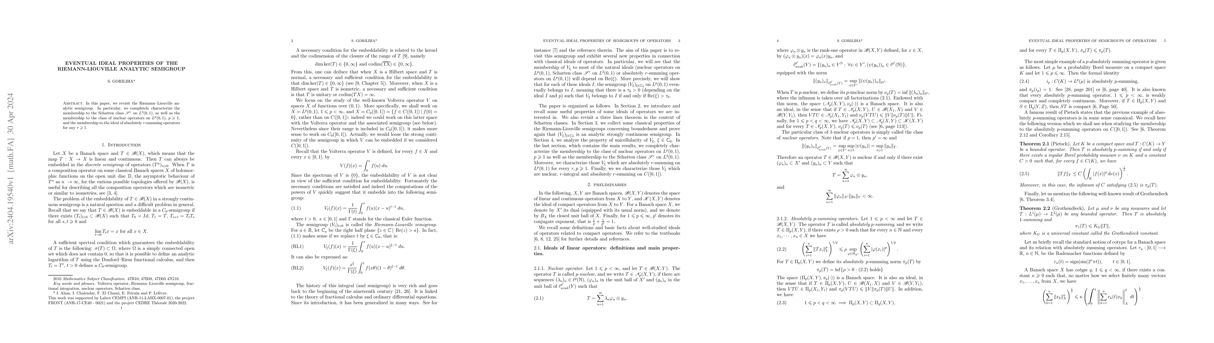 Thumbnail for Eventual Ideal Properties of the Riemann-Liouville Analytic Semigroup