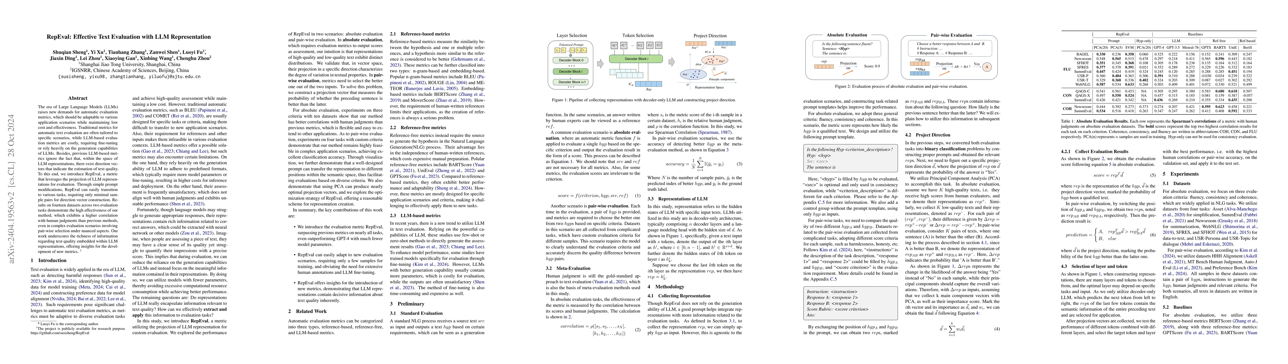 Thumbnail for RepEval: Effective Text Evaluation with LLM Representation