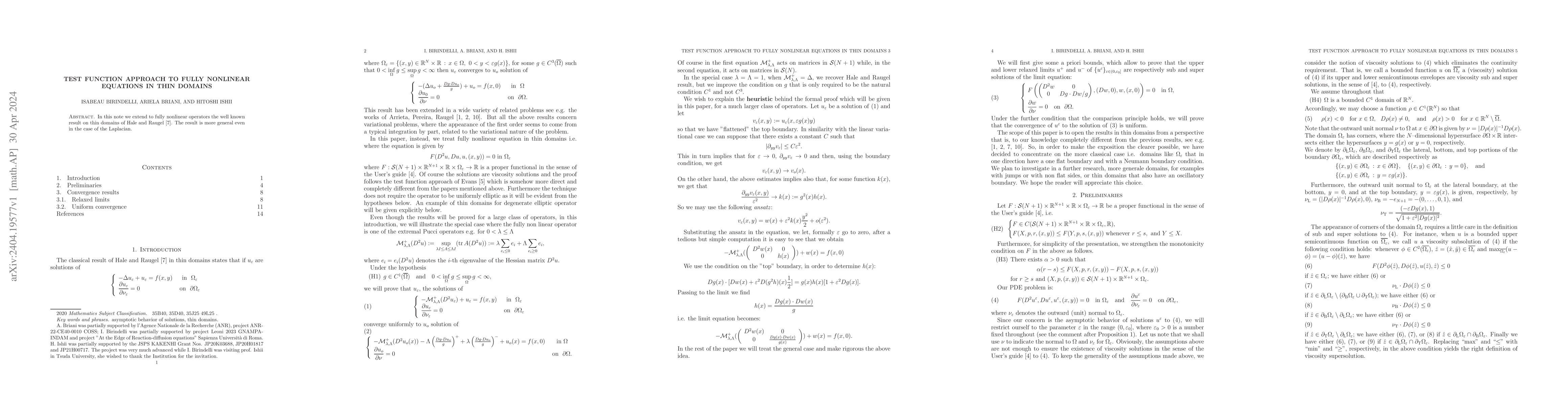 Thumbnail for Test function approach to fully nonlinear equations in thin domains