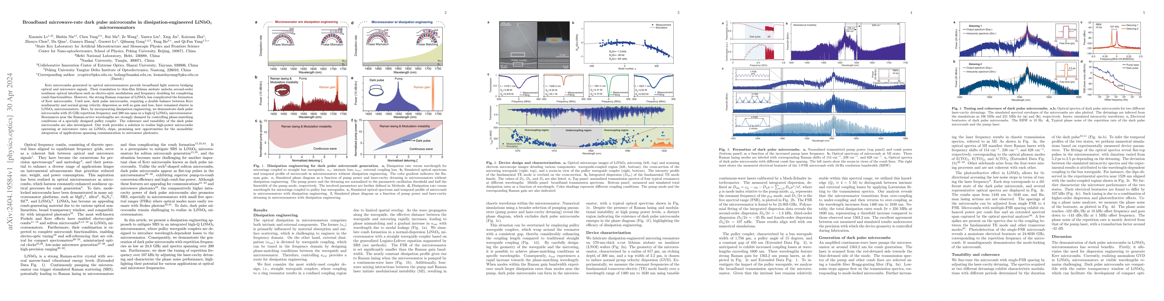 Thumbnail for Broadband microwave-rate dark pulse microcombs in dissipation-engineered
  LiNbO$_3$ microresonators