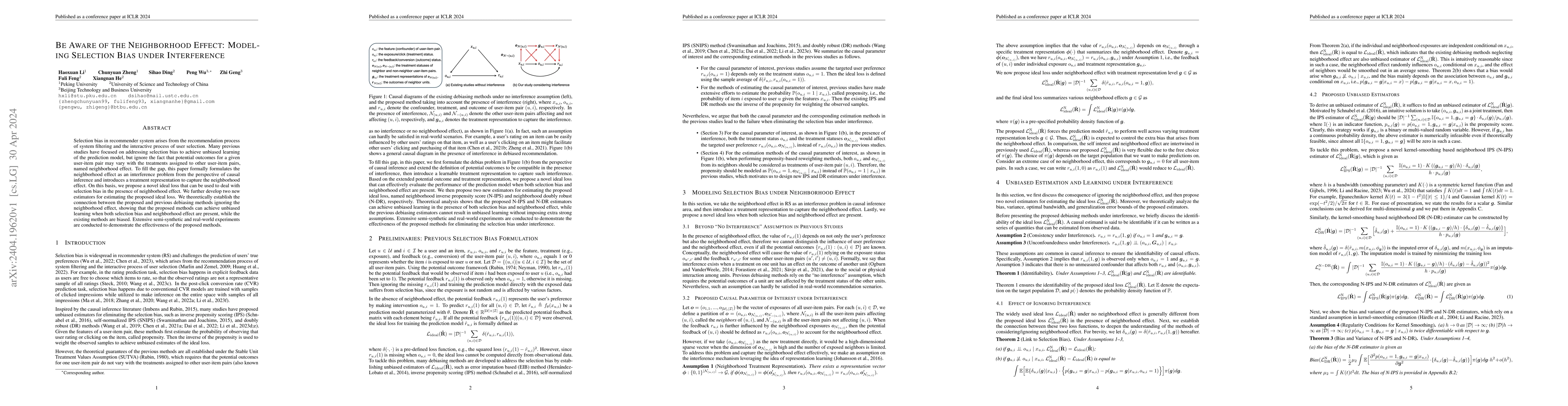 Thumbnail for Be Aware of the Neighborhood Effect: Modeling Selection Bias under
  Interference