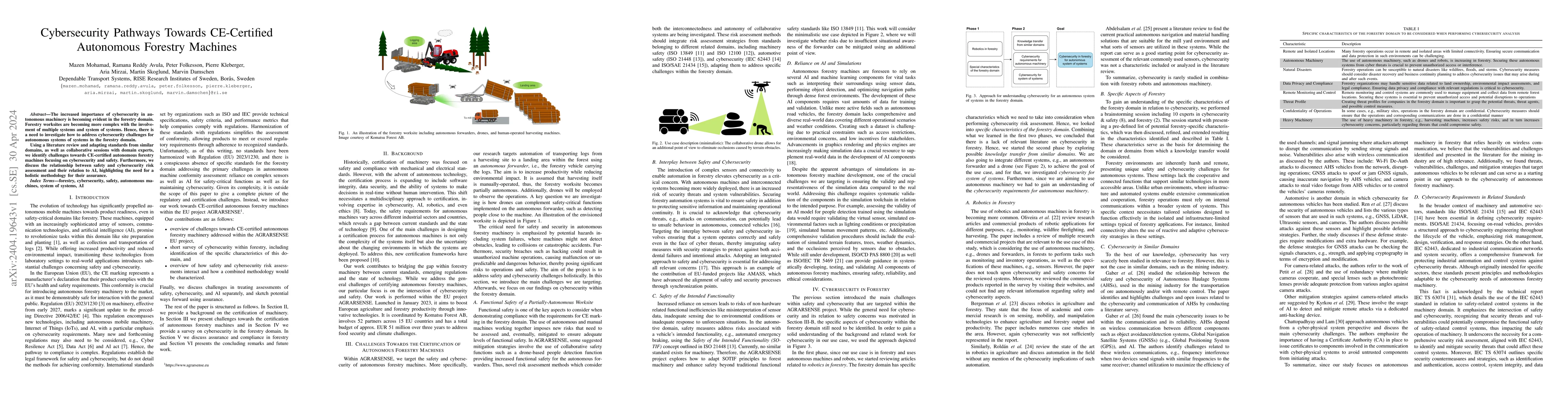 Thumbnail for Cybersecurity Pathways Towards CE-Certified Autonomous Forestry Machines