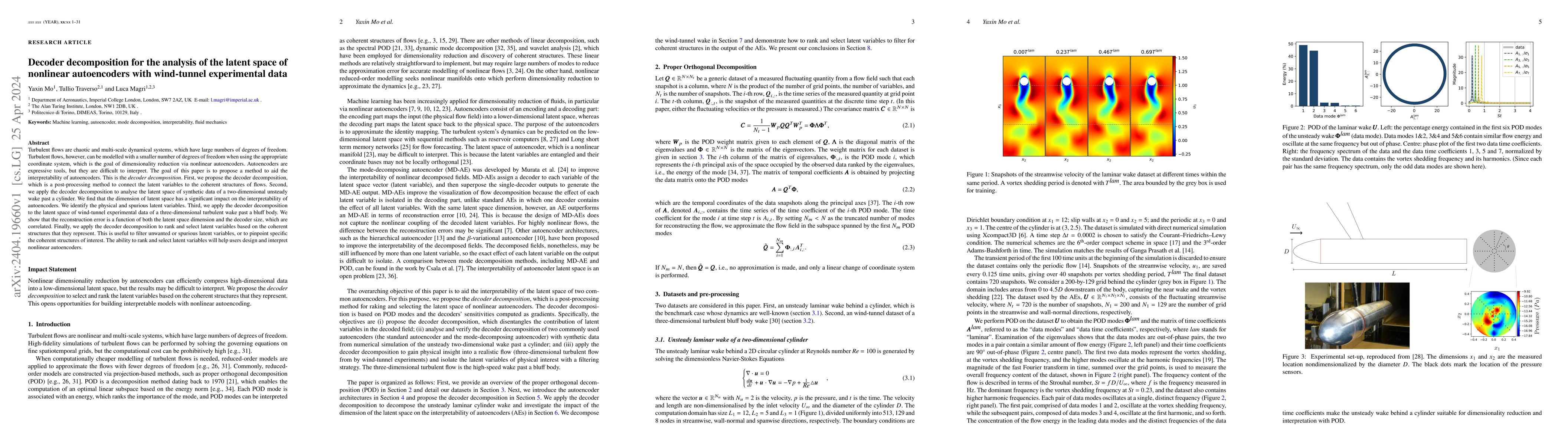 Thumbnail for Decoder Decomposition for the Analysis of the Latent Space of Nonlinear
  Autoencoders With Wind-Tunnel Experimental Data