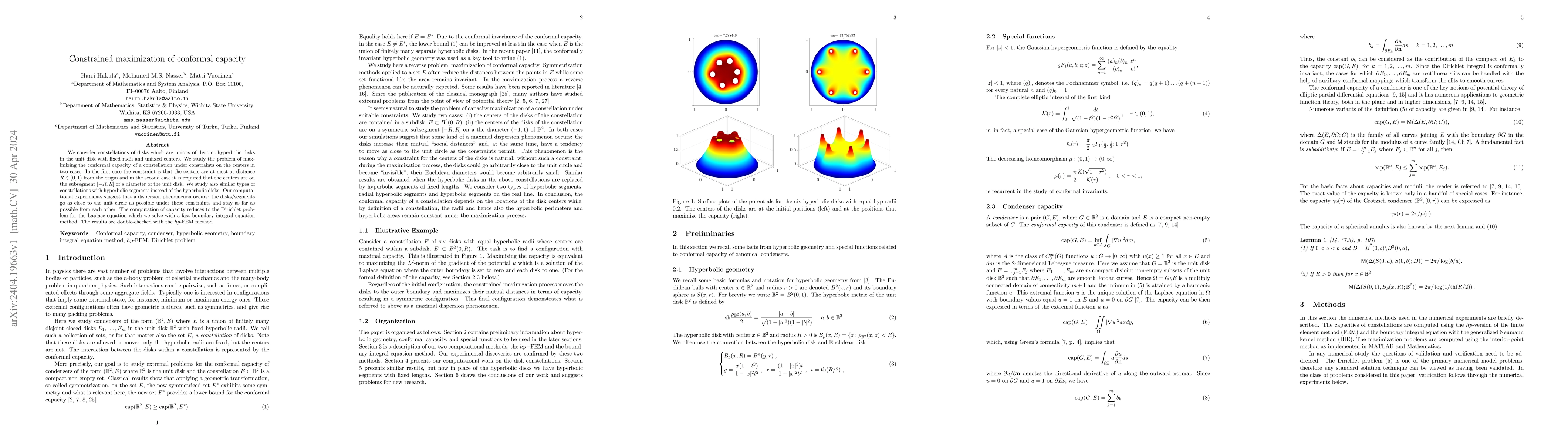 Thumbnail for Constrained maximization of conformal capacity