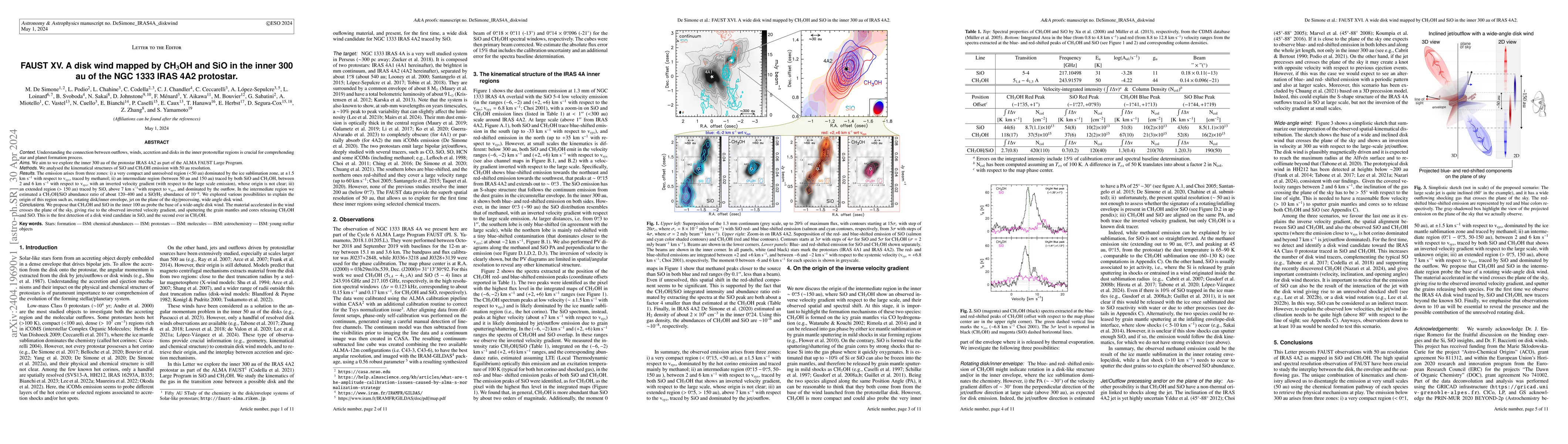 Thumbnail for FAUST XV. A disk wind mapped by CH$_3$OH and SiO in the inner 300 au of
  the NGC 1333 IRAS 4A2 protostar