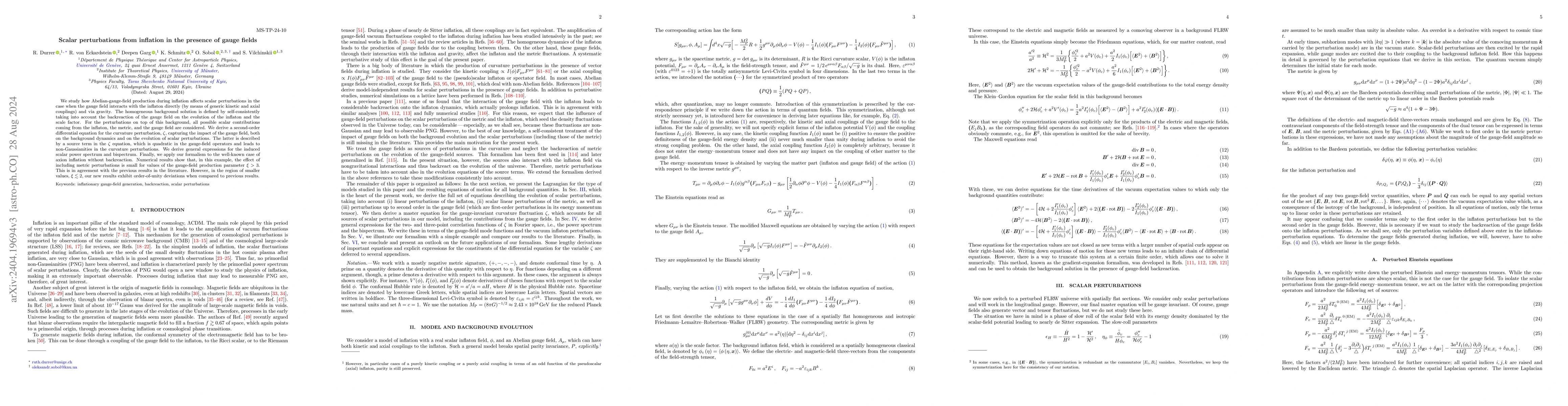 Thumbnail for Scalar perturbations from inflation in the presence of gauge fields