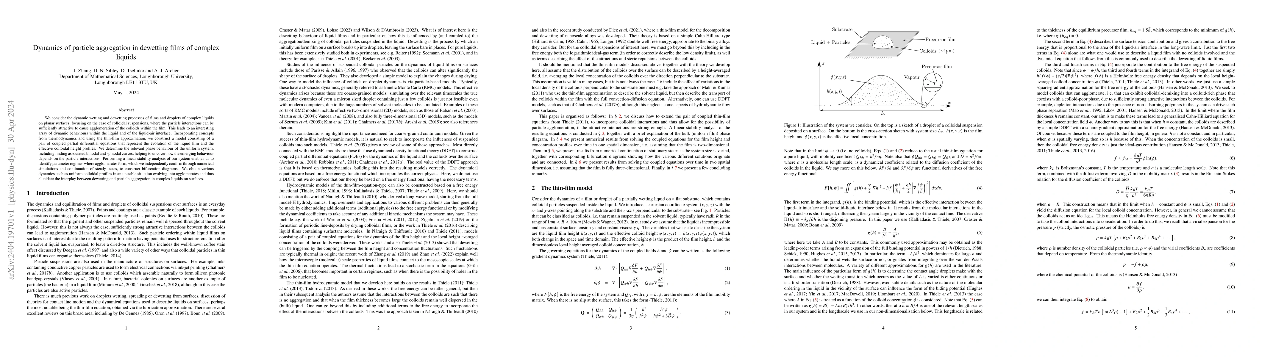 Thumbnail for Dynamics of particle aggregation in dewetting films of complex liquids