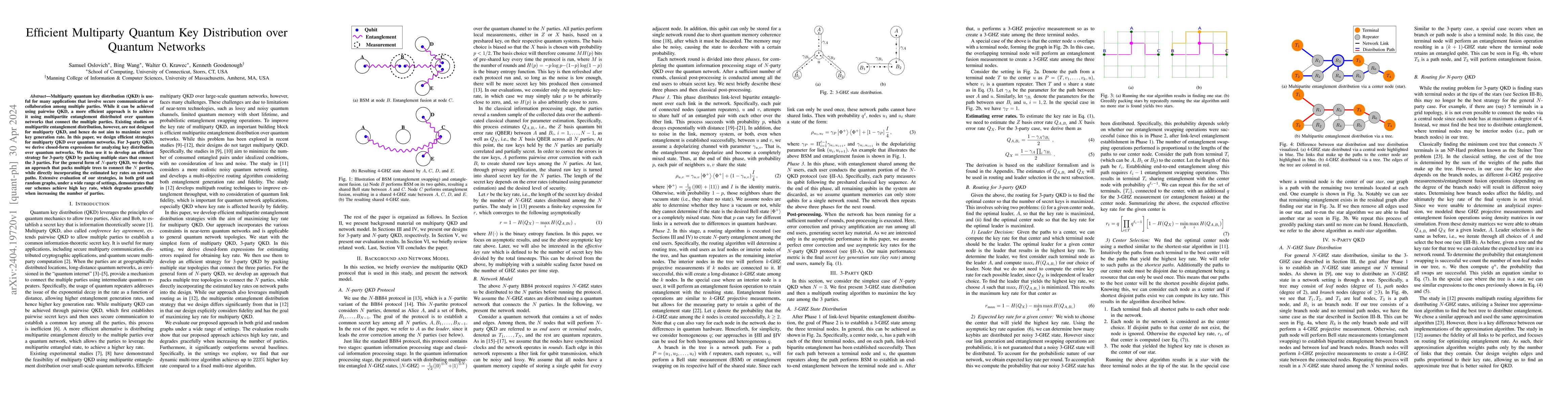 Thumbnail for Efficient Multiparty Quantum Key Distribution over Quantum Networks
