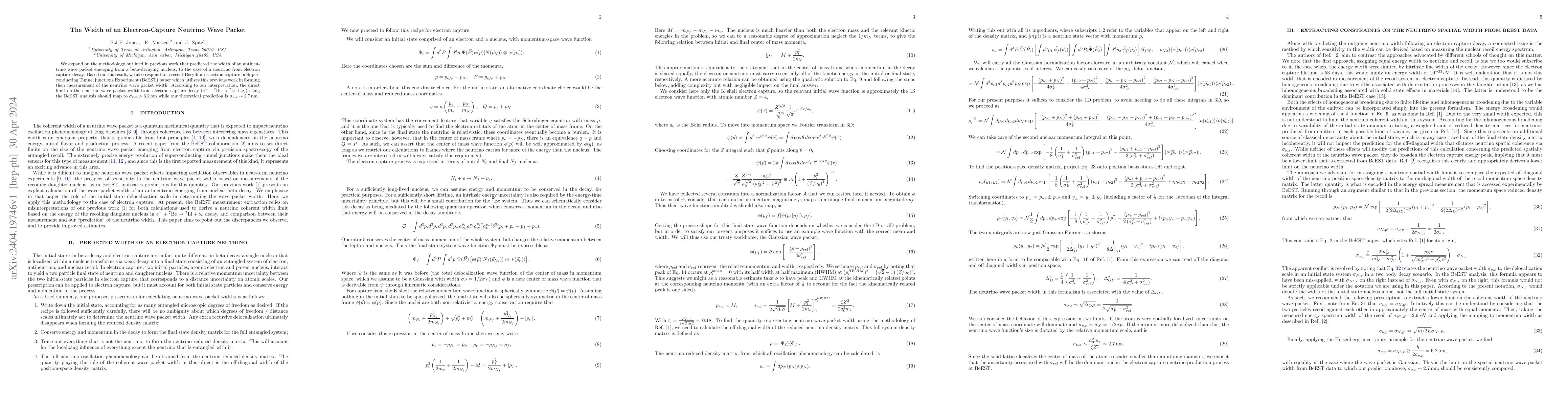 Thumbnail for The Width of an Electron-Capture Neutrino Wave Packet