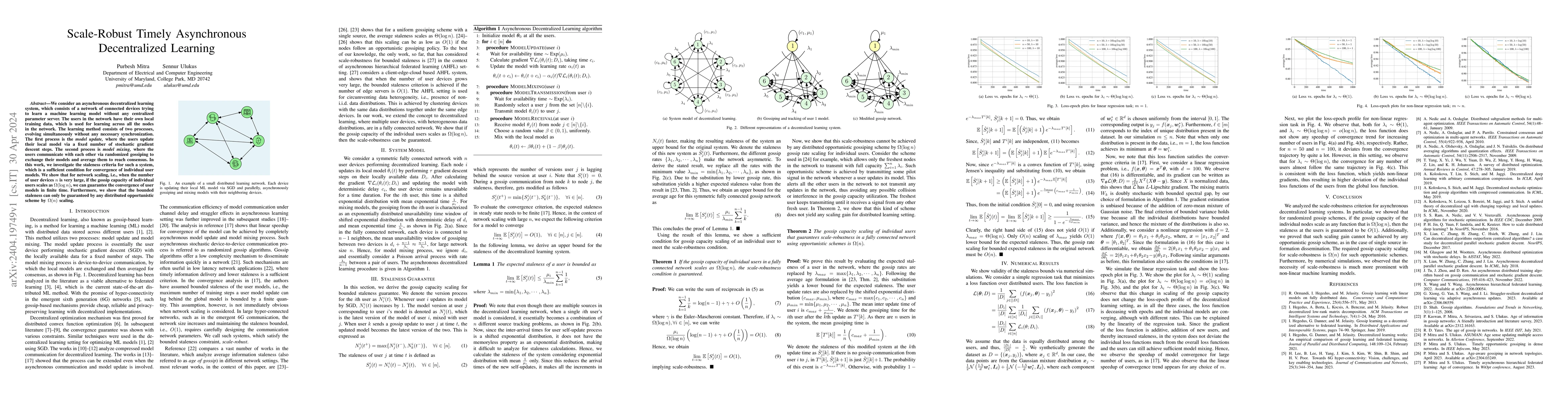 Thumbnail for Scale-Robust Timely Asynchronous Decentralized Learning