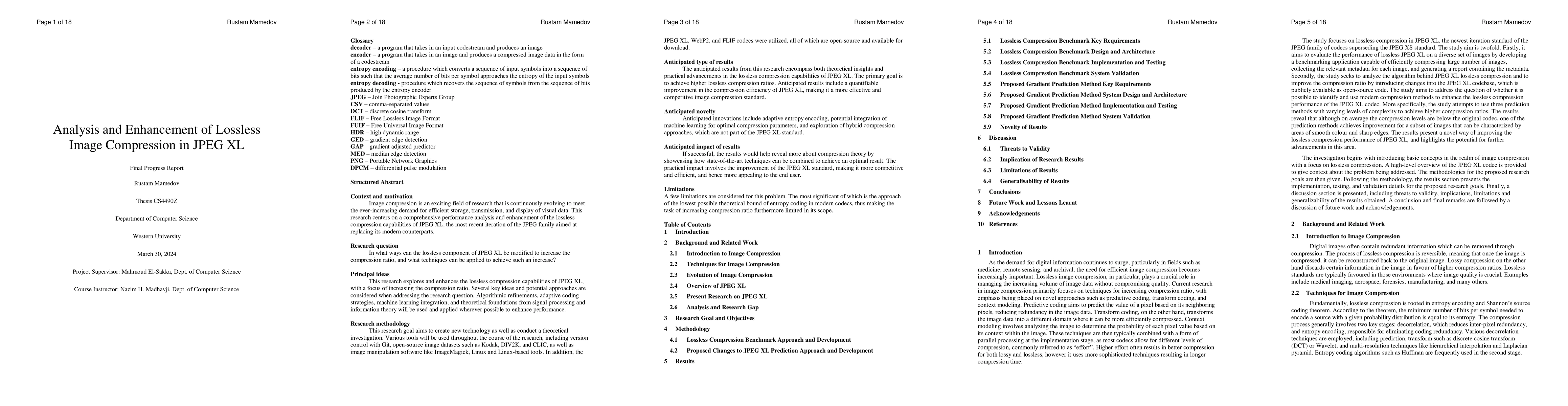 Thumbnail for Analysis and Enhancement of Lossless Image Compression in JPEG-XL