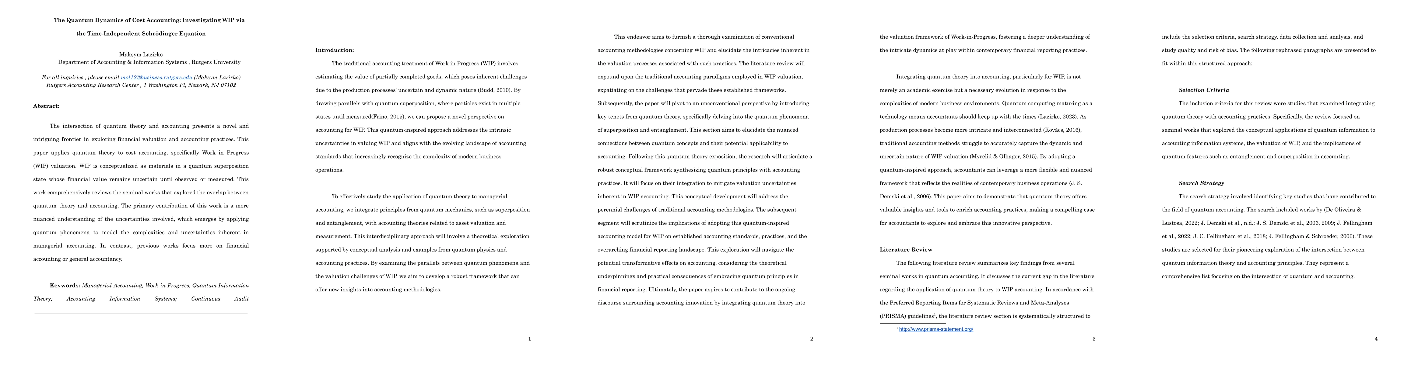 Thumbnail for The Quantum Dynamics of Cost Accounting: Investigating WIP via the
  Time-Independent Schrodinger Equation